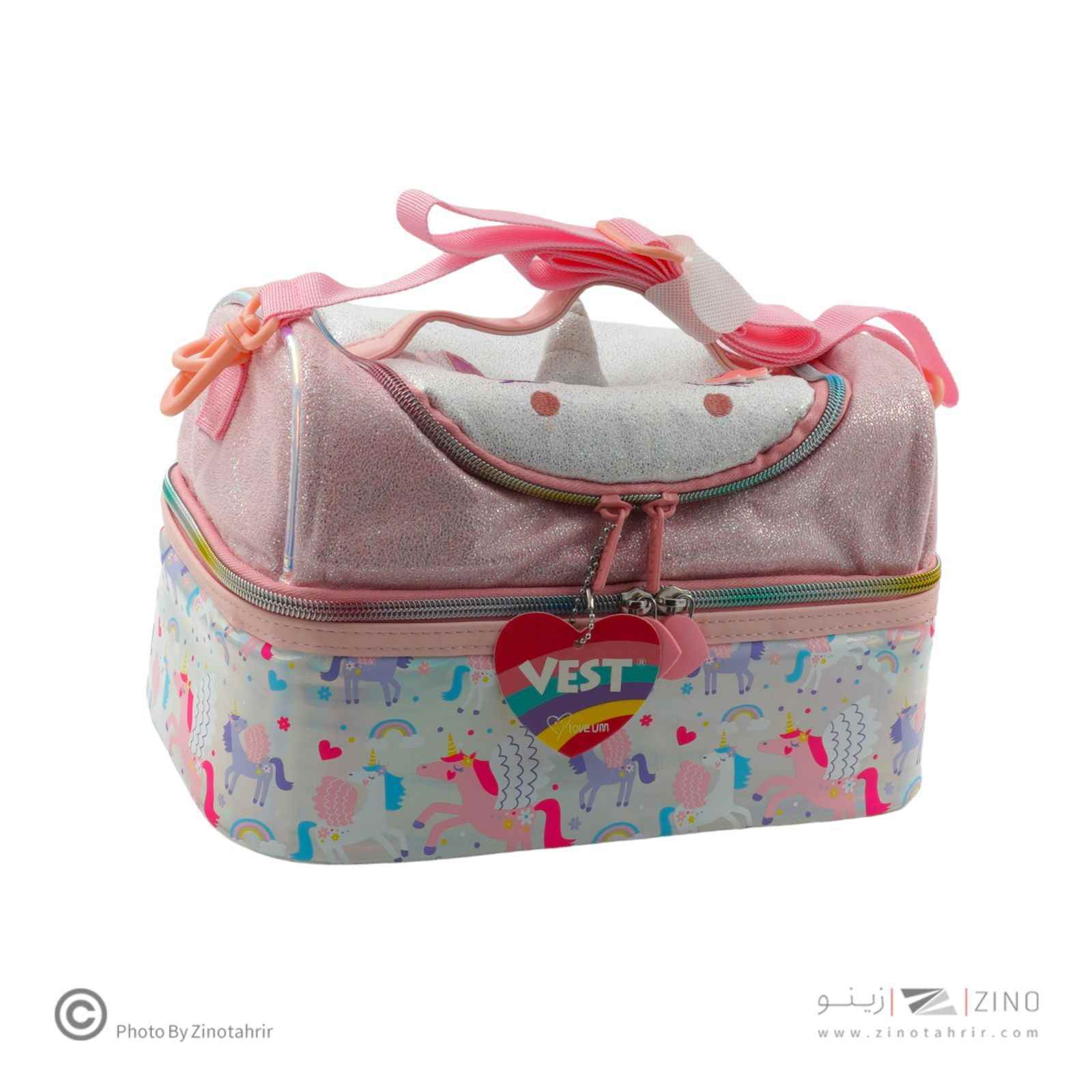 کیف ظرف غذا دوجداره دوزیپ وست یونی کورن کد2058-6